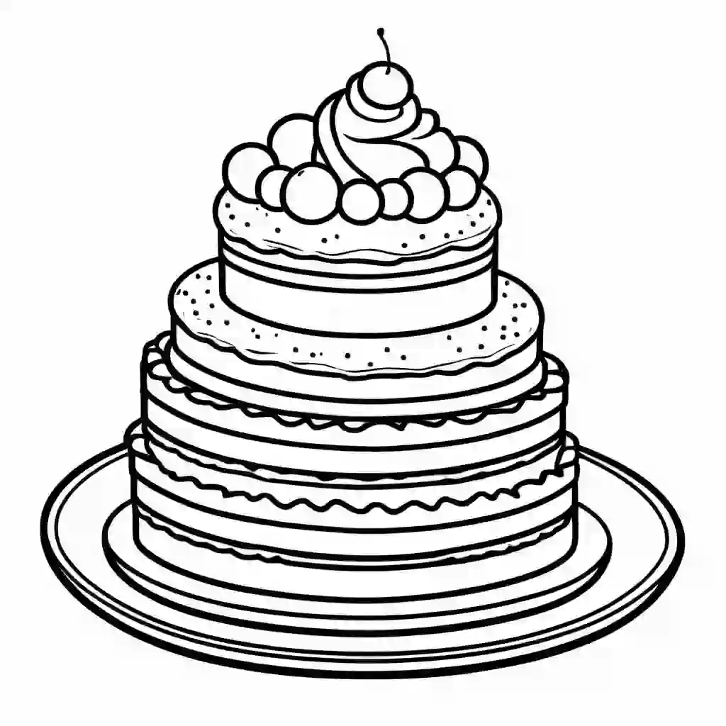 Pastries coloring pages